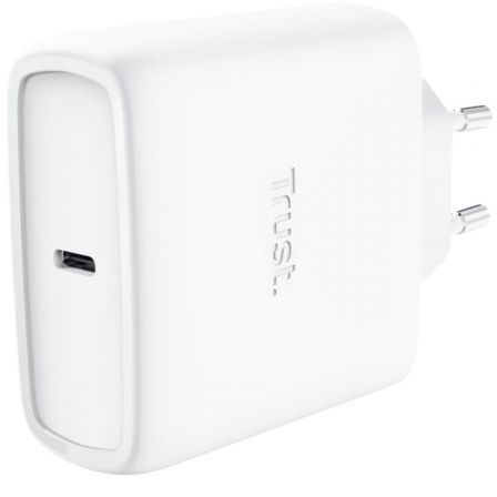 Trust Maxo Cargador GaN USB-C 65 W Blanco con Cable de 2 m